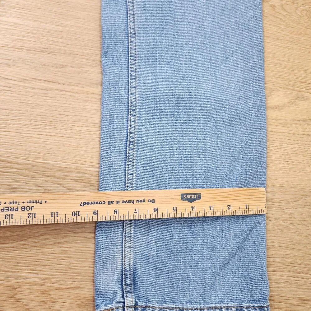 Vintage Levi's 505 Straight Fit 38x32 Jeans Heavy Denim Cowboy Work Rivets